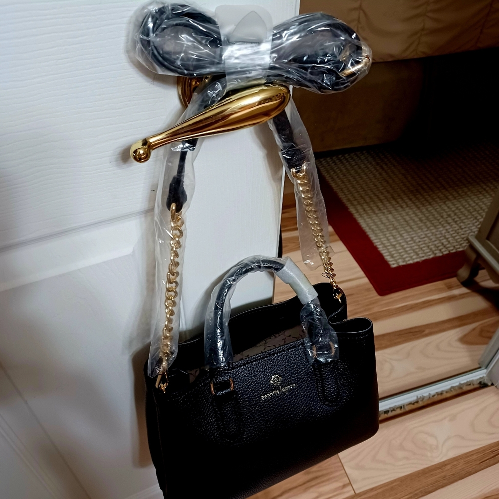 Nanette Lepore Black Pebbled Shoulder Bag - Picture 9 of 10
